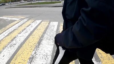 I saw a handsome guy in the parking lot and got very excited. Extreme cumshot