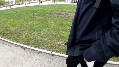 I saw a handsome guy in the parking lot and got very excited. Extreme cumshot