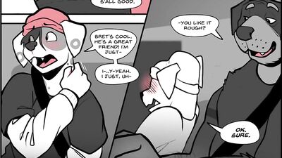 Furry Porn Comic Dub: "Getting Familiar" (anal, anthro, blowjob, biting, knotting, gay sex)