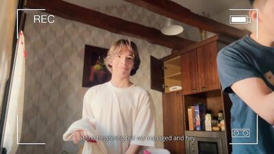 Hung twink sucks his own cock & fucks his Asian boyfriend