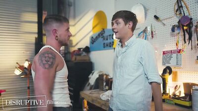 Bratty & Disrespectful Twink Taught Life Lessons From Hardened Mechanic - DisruptiveFilms