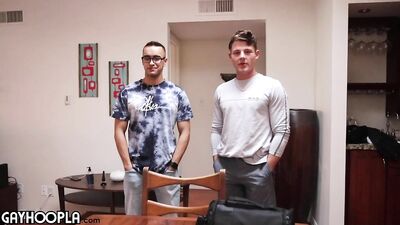 Blowing the virginity of Ethans ass: Price Hogan deflowers the tight hole with first-time anal sex and gay porn debut