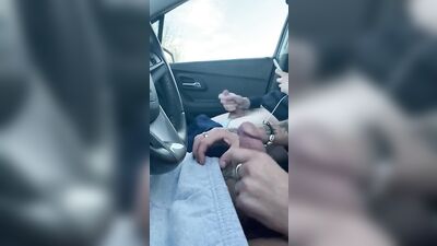 Stroking each other in busy public lot