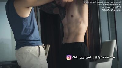 Straight Asian daddy fucks Tyler Wu hard