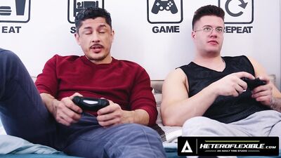 HETEROFLEXIBLE - Rocky Vallarta Is Visited By Neighbor Clark Delgaty, Ends Up Getting ANAL CREAMPIED