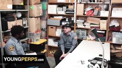 Two Horny Officers Devin Trez & Wesley Woods Get Wild In The Backroom Of A Store - YoungPerps
