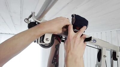 Tied to the simulator and fucked hard obedient passive