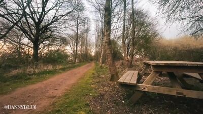DANNY BLU WANKS ON THE NATURE TRAIL