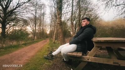 DANNY BLU WANKS ON THE NATURE TRAIL