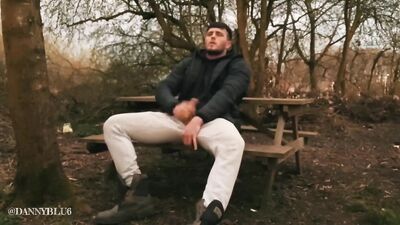 DANNY BLU WANKS ON THE NATURE TRAIL