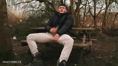 DANNY BLU WANKS ON THE NATURE TRAIL