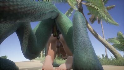 Wild Life Twink Guy gets fucked by a Dragon