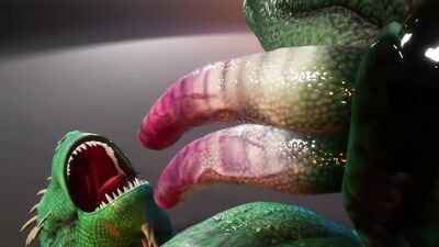 Scalie Reptile (Corbac) Gets Milked by Big Dick Rhino (Gay Sex) | Wild Life Furry