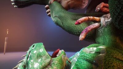 Scalie Reptile (Corbac) Gets Milked by Big Dick Rhino (Gay Sex) | Wild Life Furry