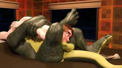 Helpful Host - Gator Dad shows human his RV