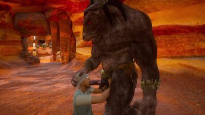 Minotaur fucks archaeologist's ass hard 3D