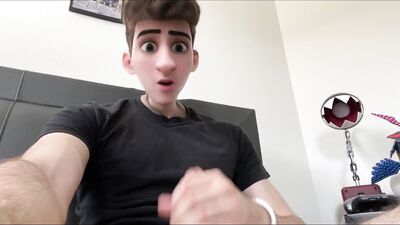 Cute Anime Cartoon Boy Jerks Off after Soccer Game!! Cums on his Face and Shows his Feet!