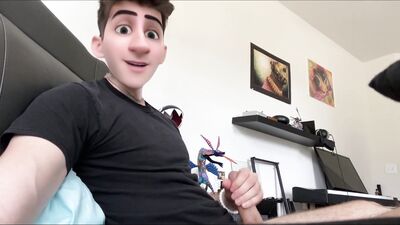 Cute Anime Cartoon Boy Jerks Off after Soccer Game!! Cums on his Face and Shows his Feet!