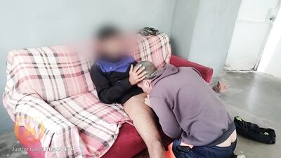 My straight buddy fucks my mouth until cums