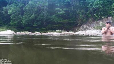 Public outdoor fuck, lover boy Latino Nathan fucks Asian boy Tyler Wu