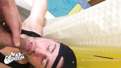 Rough boy pissing in my mouth