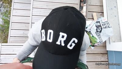 Hot Backyard Blowjob Cum in Mouth