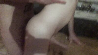 Daddy fucks his boy bareback after work on the dinner table