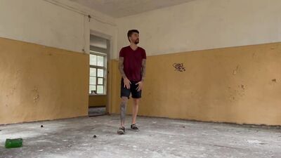 Almost caught masturbating in an abandoned building????????