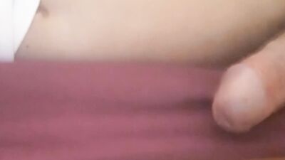 Piss or cum first? Twink gets hard cock humping bed but too much urge to pee due to overfull bladder