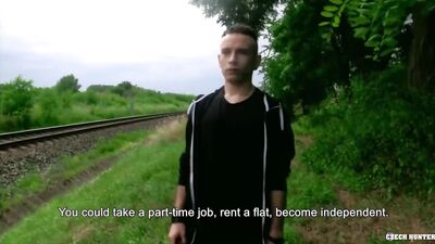 Czech Hunter 548 – Blonde Twink Has His Tight Asshole Obliterated From Daddy’s Big Cock