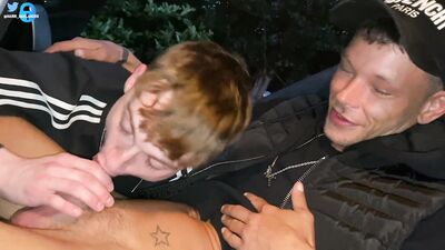 Harri Oakland uses Clayton Fox's young twink throat for his pleasure