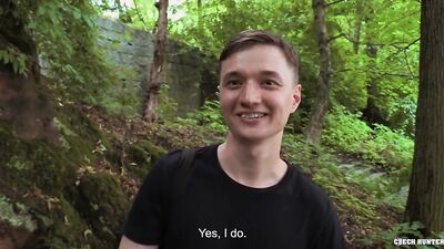 BIGSTR - Twinky Tourist Hitchhikes & Agrees To Fuck A Stranger In The Park For A Ride To Town