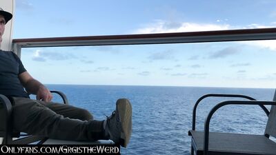 jerking off on my cruise ship balcony