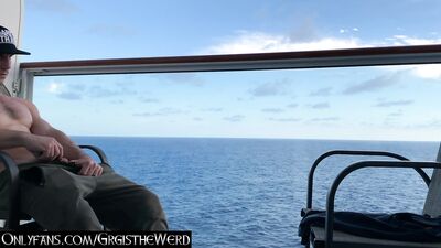 jerking off on my cruise ship balcony