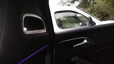 Jerking off my Big Fat Cock in the car, until I came in the parking lot