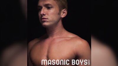 MasonicBoys - cute blond boy loses virginity in bareback 3-sum fuck