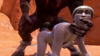 Sissy boy meets Two Alpha Minotaurs [3D]