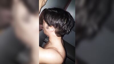 Sucking big black cock through glory hole at Tokyo Valentino in ATL