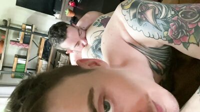 long hot fuck session two tatted guys