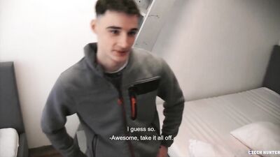 CZECH HUNTER - Amateur Dude Takes Raw Cock Up His Virgin Ass For Extra Cash