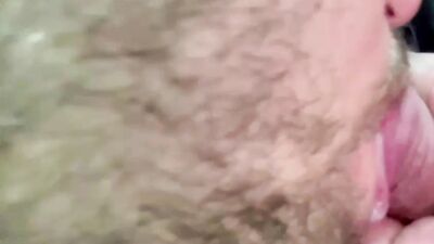 Pervert gets sucked in the forest and cums in the mouth of a student for 20 $