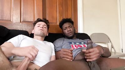 Jocks Jerk Off Together And Bust Their Loads To Porn