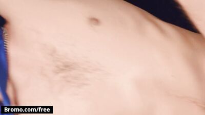 BROMO - Bo Sinn Puts Twinky Ryan Jacobs Up Against The Wall And Feeds Him With His BIg Cock