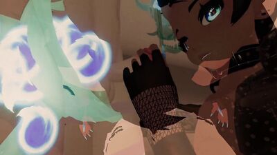 Cute femboy teases and sucks in VR