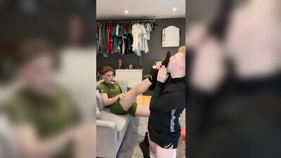 Twink dominated by boyfriends feet