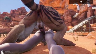 Wild Life / Teen guy getting knoted by Tiger