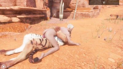 Wild Life / Teen guy getting knoted by Tiger