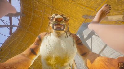 Tiger Furry Knotting Gay Teen Guy POV