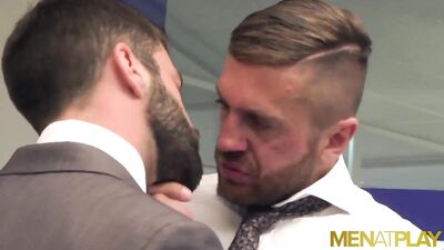 MENATPLAY Latino In Suit Hector De Silva Anal Fucks Employee