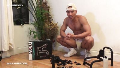 GETTING FUCKED BY A DILDO MACHINE BY 665LEATHER